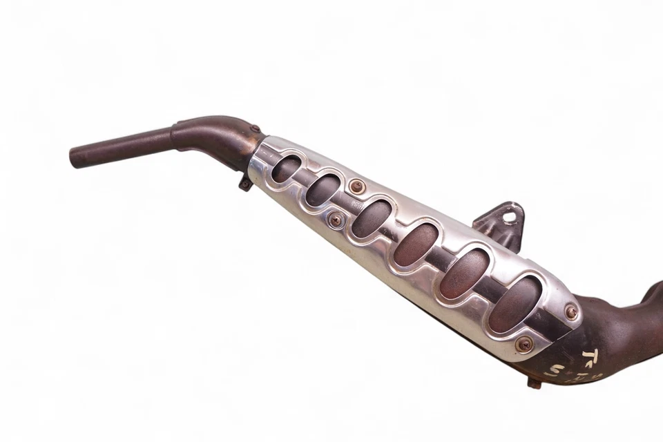 Tubo de escape y protector cromado Suzuki TS 125 1973 74 TS125 1972 a 1974 #13 *2527 Foto 3 de 4