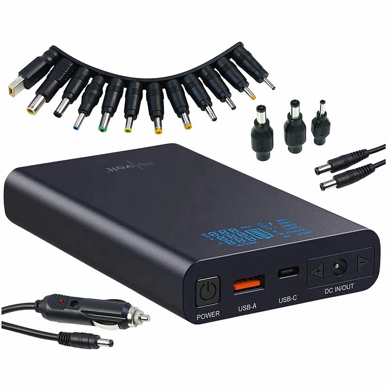 revolt USB-Powerbank mit 18 Ah, DC 3 - 24 V, Starthilfe, QC & USB-C PD, 160 W - Bild 2 von 4