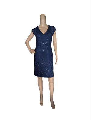 Sue Wong Navy Blue Sequin Short Sleeve Cocktail Party Dress Size 4 | eBay Sue Wong Navy Blue Sequin Short Sleeve Cocktail Party Dress Size 4 | eBay