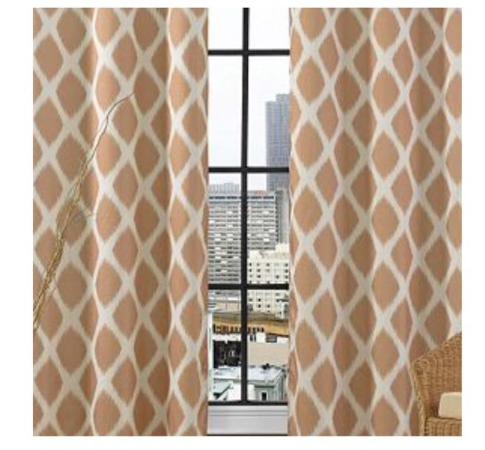 Victoria Blackout Tribeca 84" Grommet Top Curtain 2 PAIR 4 Panels Taupe NEW