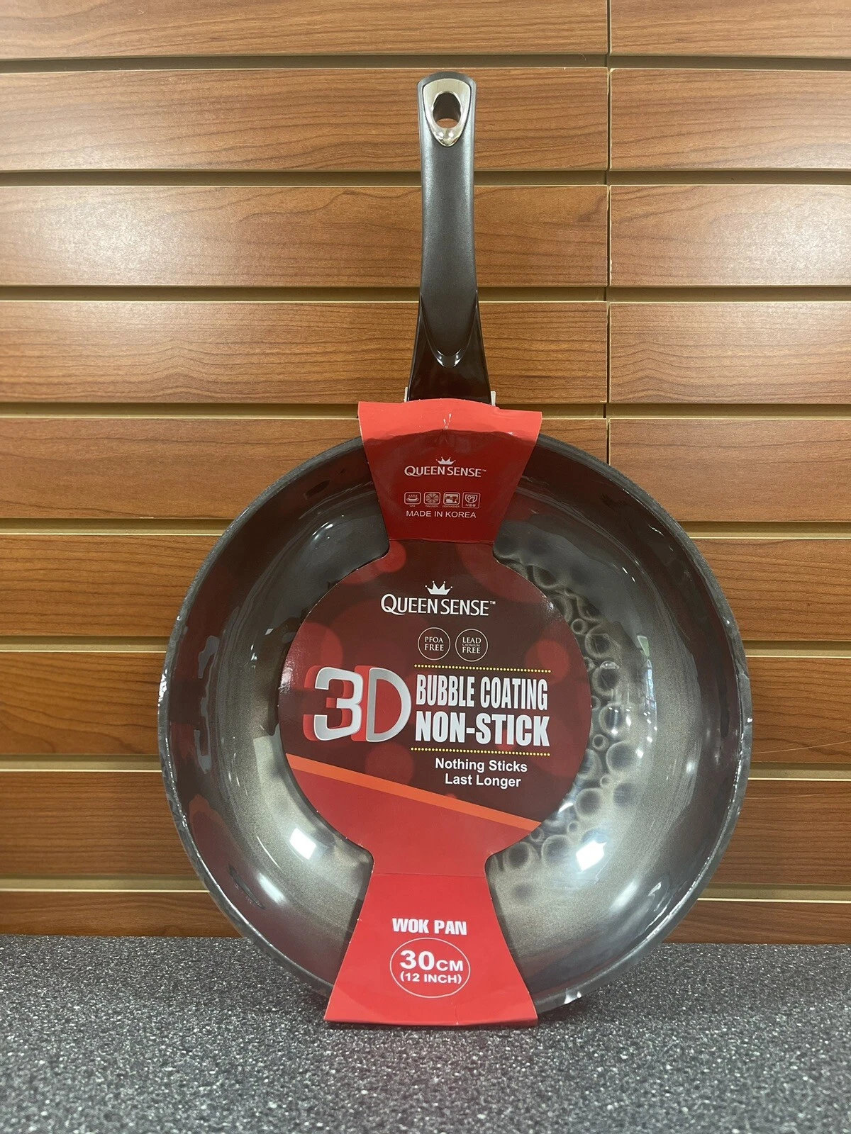 QUEENSENSE- Non Stick Wok Pan 12in
