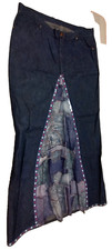 Maverick 1970s Denim Maxi Skirt 36 L Repurpose Vintage Denims Usa 1976 theme