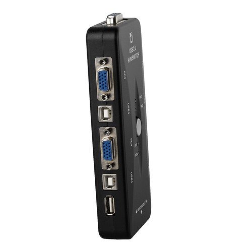 KVM Switch 4 Port VGA Monitor USB Keyboard Mouse PC Laptop Share Selector Hub - 第 6/11 張圖片