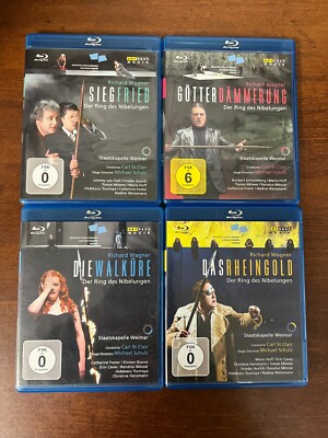 Set of 4 Richard Wagner Blu-Ray Operas (Blu-ray, 2009, Art Haus Musik)