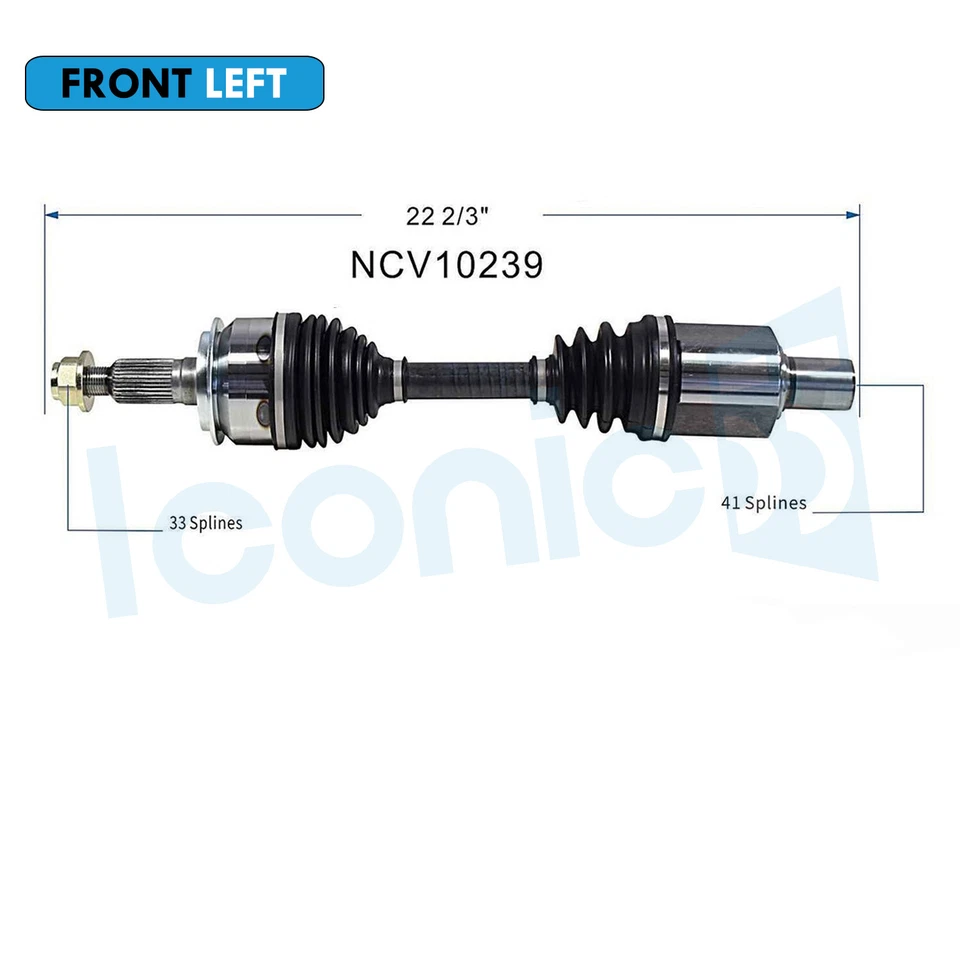 Juego de montaje de eje CV delantero para Cadillac DeVille 2000 2001 2002-2005 4,6 L tracción delantera V8 Foto 2 de 4