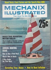 Mechanix Illustrated Magazine Build This Motor Sailer March 1968 - Boat issue