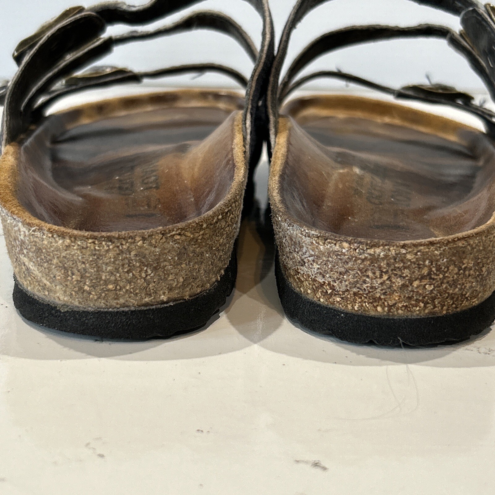 Naot Austin Navy Python 3-Buckle Strap Slide Sand… - image 9