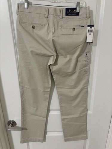 Polo Ralph Lauren Stretch Straight Fit Beige Khaki Pants Men’s 30x30 NWT - Picture 2 of 6