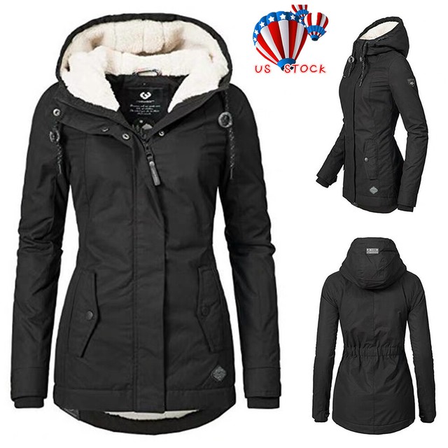 Pacific Trail Jacket Womens Winter Zipper Hooded Parka FleeceLined