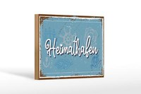 Holzschild Spruch 18X12 Cm Heimathafen Deko Schild
