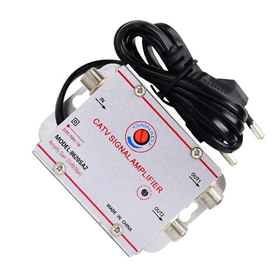 CATV TV Antenna Signal Amplifier Booster Splitter For Digital TV Input 2-Outpyq