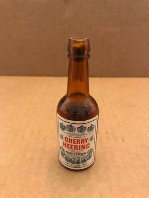 Vintage Cherry Heering Liqueur Empty Mini Bottle