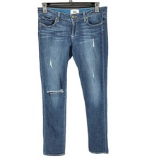 Paige Womens Jeans Jimmy Jimmy 29 Skinny Distressed Mid Rise Blue Med Wash