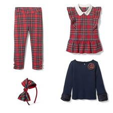 Janie and Jack Plaid Matching Set