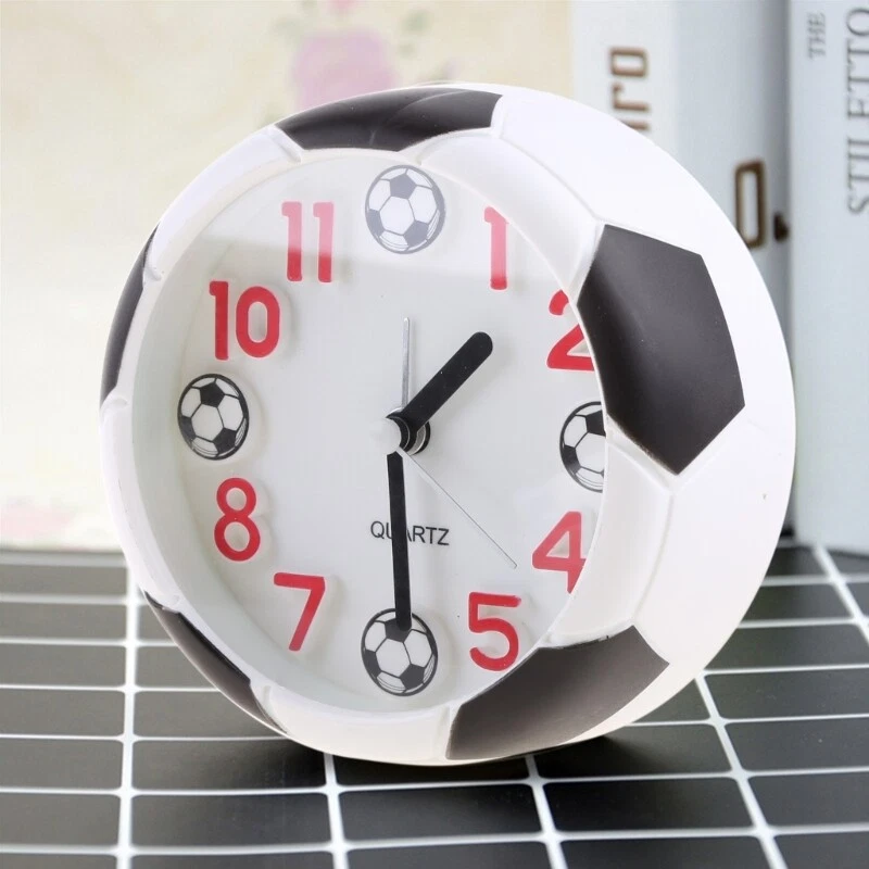 Reloj Analógico para Despertador Redondo Creativo Fútbol Despertador para Niños Niños Foto 3 de 4