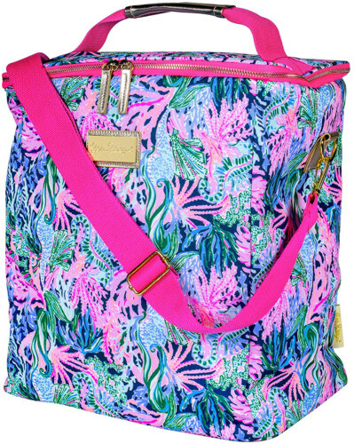 Lilly Pulitzer Insulated Backpack Cooler Tote Best Fishes Pink Blue Tropical Lilly Pulitzer Insulated Backpack Cooler Bag Best Fishes  main image 4