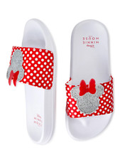 Minnie Mouse Little Girls Big Girls Glitter Slide Sandals