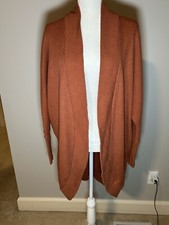 SONOMA Goods for Life Burnt Orange Long Sleeve Waffle Knit Cardigan Size XL