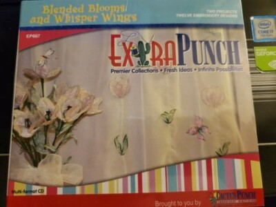 Cactus Punch Embroidery CD Multiformat Extra Punch Blended Blooms and Whisper Wi