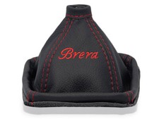 SCHALTMANSCHETTE FÜR ALFA ROMEO BRERA 2005-2010 SCHALTSACK STICKEREI FADEN ROT 