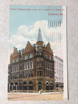 F1775 Postcard Citizens National Bank Frederick MD Maryland