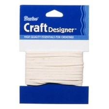 Sueded Cording 3mm x 3 Yards Ivory Craft Cord