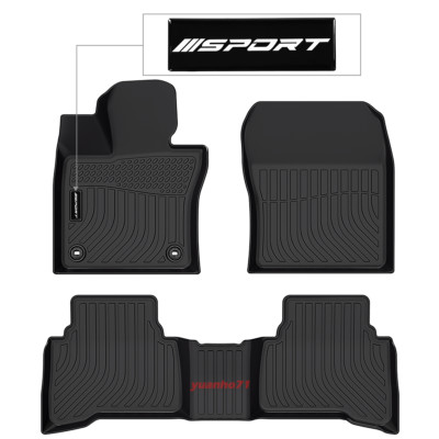 For 23-25 Toyota Prius Black TPE 3D Molded Floor Mat Liner Carpet 3PCS & Sport