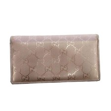 Gucci Leather PVC Brown Bifold Wallet Coin Pocket Unisex Very Good