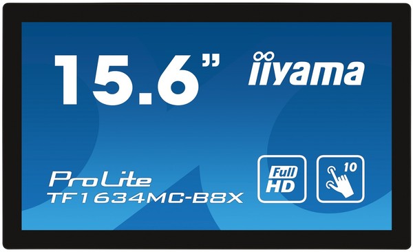 iiyama Prolite TF1634MC-B8X 15.6 Zoll Full HD IPS LED 16:9 60 Hz Touch Monitor-image
