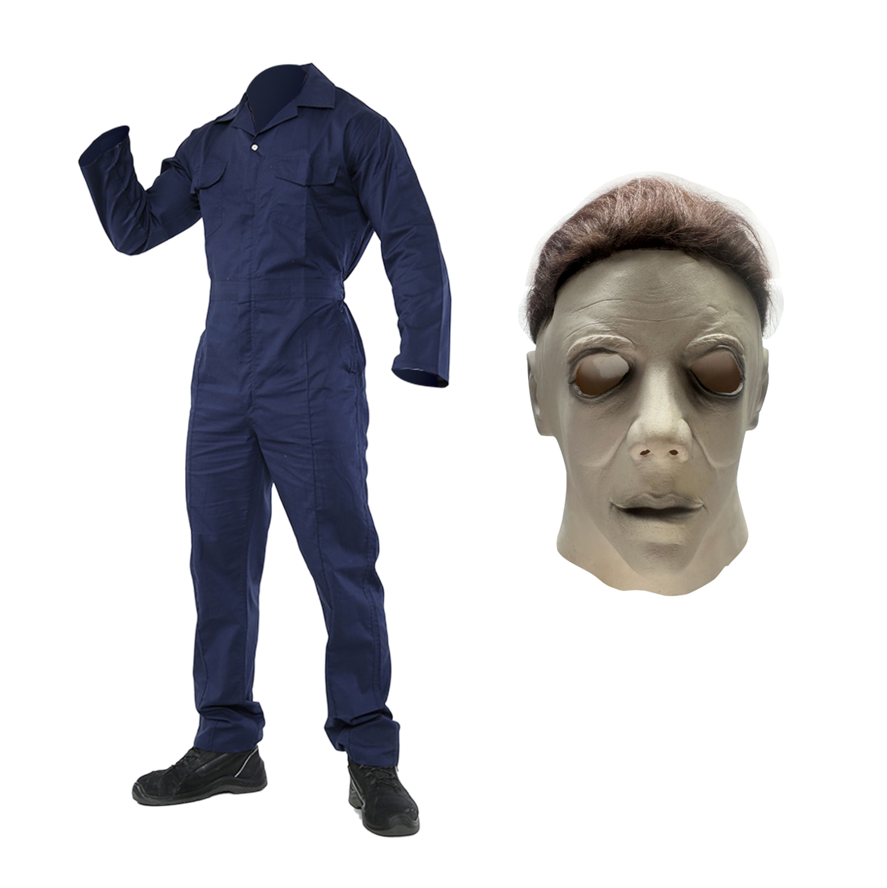 Yearsahrk Michael Myers Costume pour enfant 3 pièces, masque d'horreur, combinaison avec jouet sanguin, pour carnaval, Halloween, cosplay