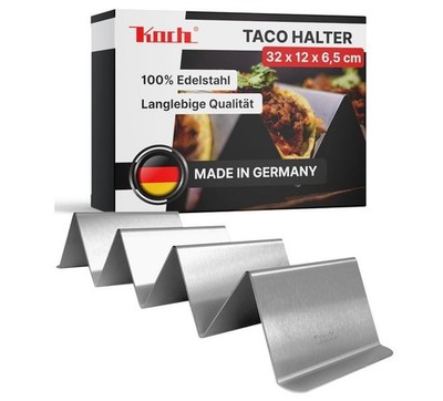 KOCH #94 Snack /Taco / Hot Dog / Bratwurst Halter Profiqualität - Edelstahl 700g