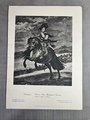 Don Baltasar Carlos by Diego Velasquez - 1929 Art Print - The World's Famous
