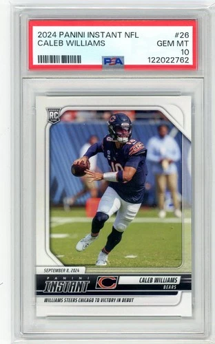 2024 Panini Instant NFL #26 Caleb Williams RC Rookie /4535 PSA 10 GEM #3 (EN)