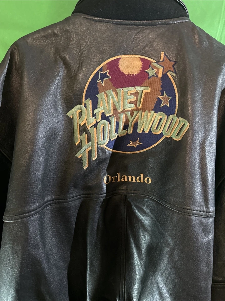 Planet Hollywood "Nueva York" Chaqueta de Cuero Reversible, Cuello Extraíble, XL Foto 4 de 4