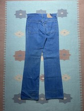 Vintage 70s Levi  s 517 jeans bootcut flare wide leg orange tab USA 32x33