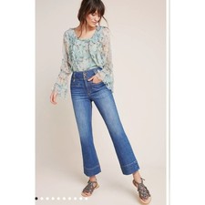 Anthropologie Pilcro High Rise Cropped Flare Denim Jeans 28