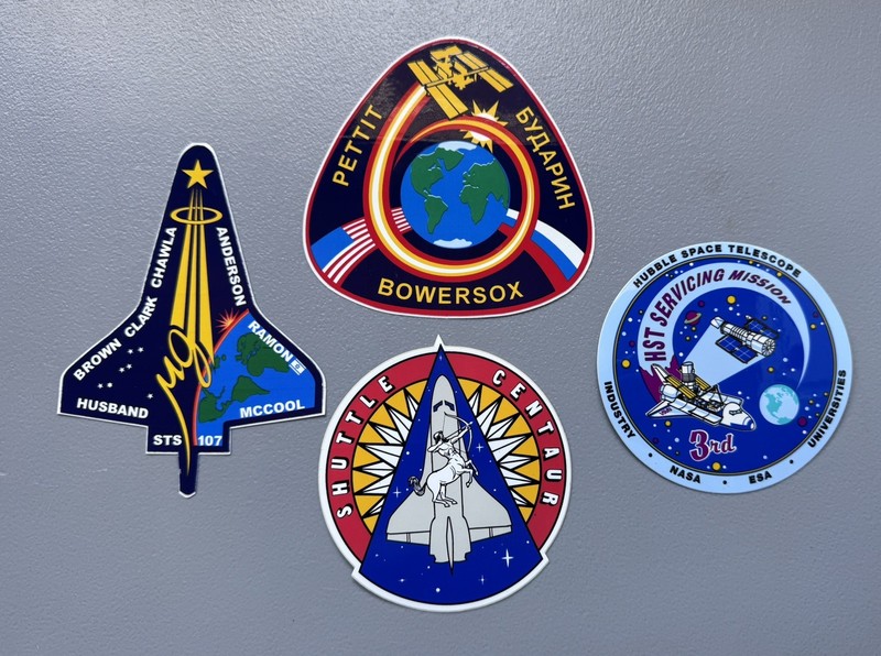 RARE Vintage Lot of 4 NASA stickers Space Shuttle / ISS missions