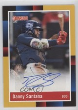 2022 Panini Donruss Retro 1988 Signatures Gold 8/25 Danny Santana Auto ms9