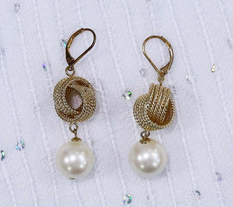 QVC Isaac Mizrahi Live Goldtone Classic Knot Earrings