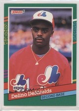 1991 Donruss Delino DeShields (White Stripe on Right Border) #555 2e7