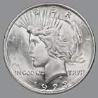 1923 P Peace Silver Dollar Almost Uncirculated 90% Silver $1 US Coin