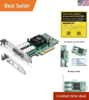 10Gb NIC Card with Intel 82599ES Controller - Future-Proof Your Networking Setup