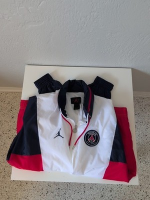 Nike Air Jordan Paris Saint Germain Nylon Hooded Zip Jacket Size M