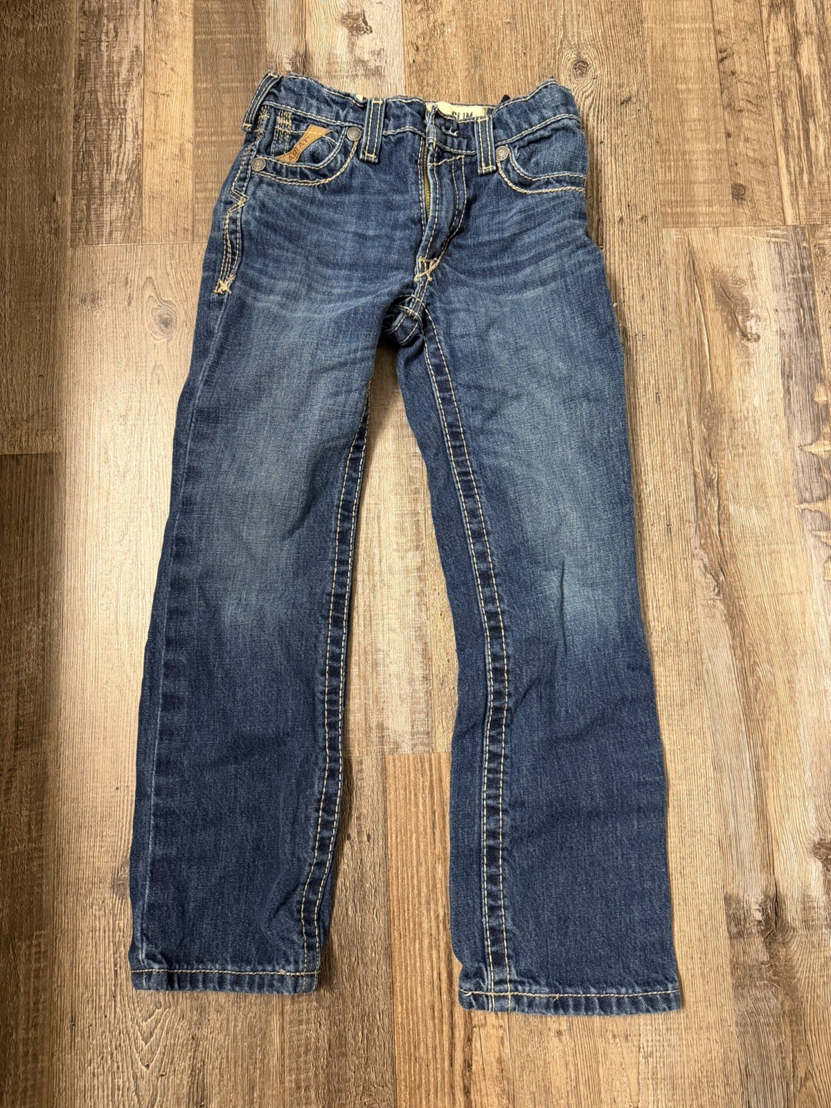 Ariat Boys B5 Slim Straight Jeans Size 8 Adjustable Waist De