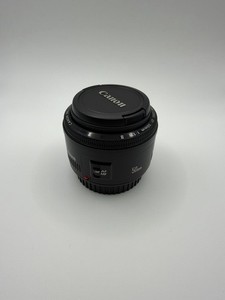 Canon EF 50mm f/1.8 II Lens + front & rear lens caps