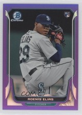 2014 Bowman Chrome Purple Refractor 88/150 Roenis Elias #28 a3q
