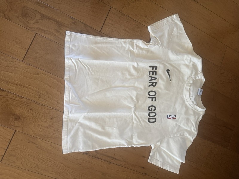 Nike x Fear of God NBA Oatmeal T-Shirt Medium