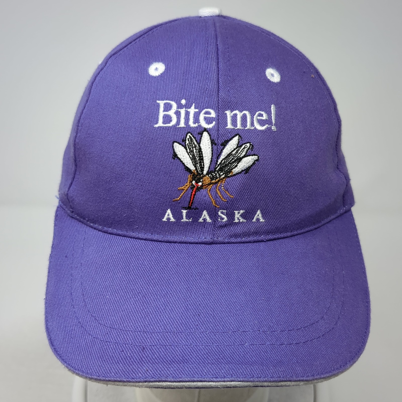 Bite Me! Alaska Strapback Baseball Cap Purple One… - image 2