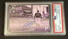 Paul Skenes 2024 Topps Black & White Autograph-Purple PSA 10 Rookie Card Autogra