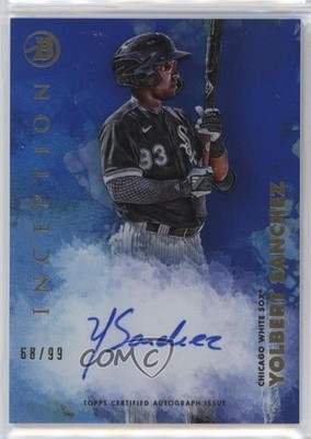 2021 Bowman Inception Blue Foil 68/99 Yolbert Sanchez #PA-YSZ Auto 10ek